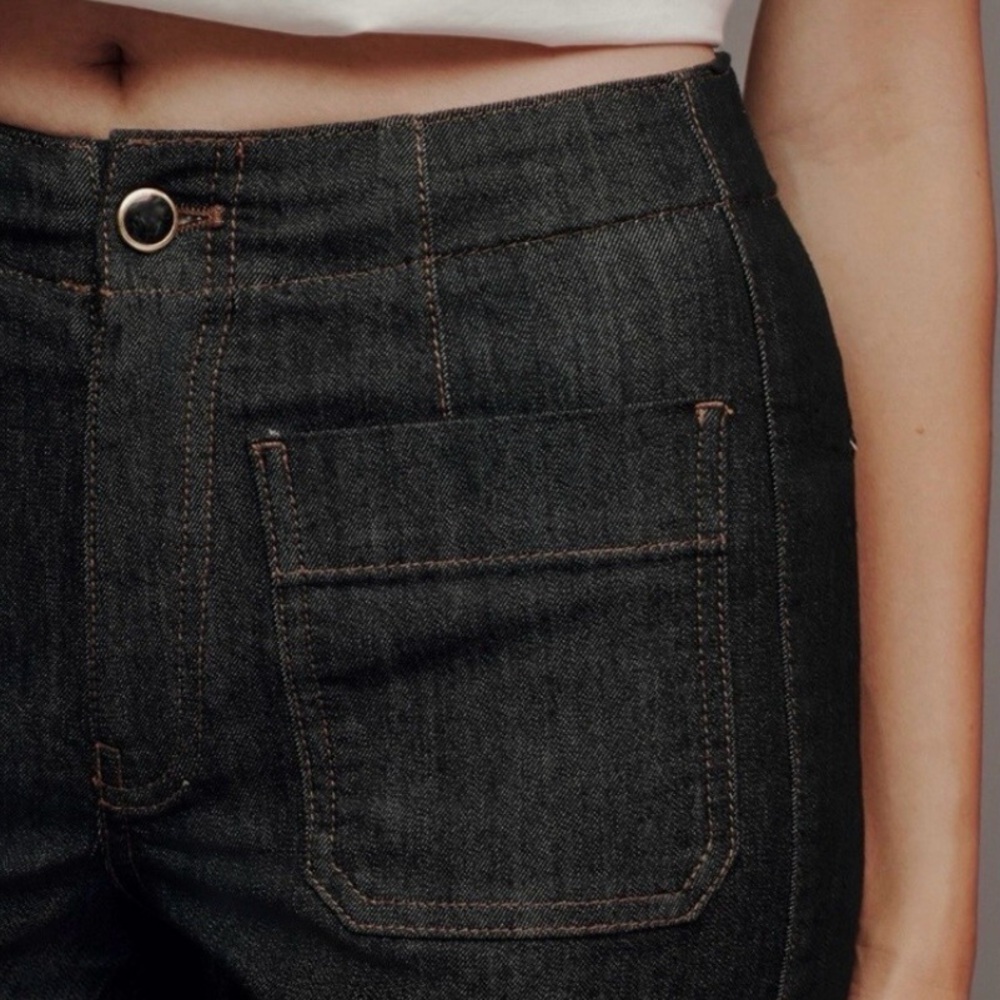 Maeve Dark Indigo Cropped Cuffed Jeans - Picture 4 of 12